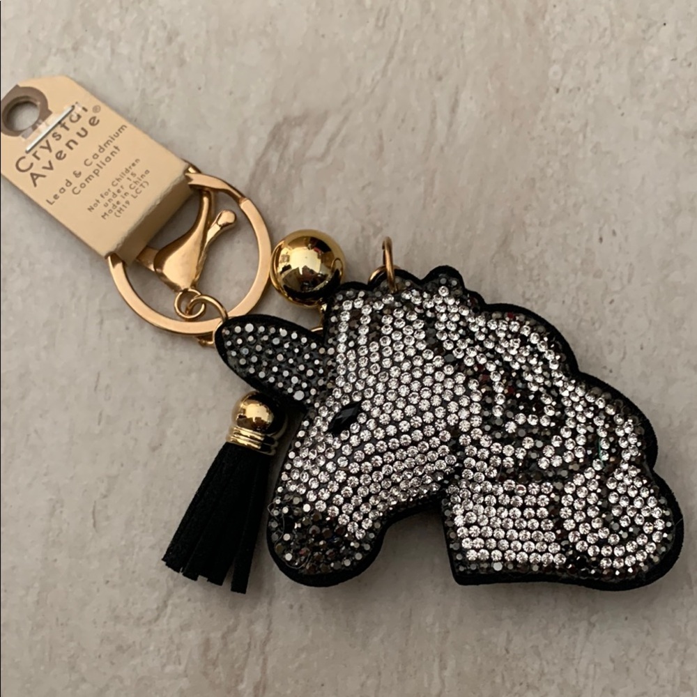 Civvet Avenue Unicorn Keychain with Rhinestones
